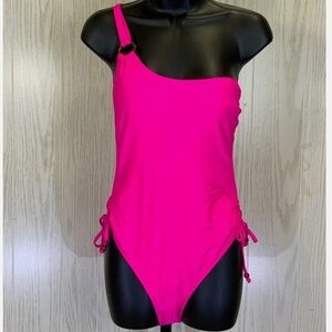 Hot pink One Shoulder Swimsuit